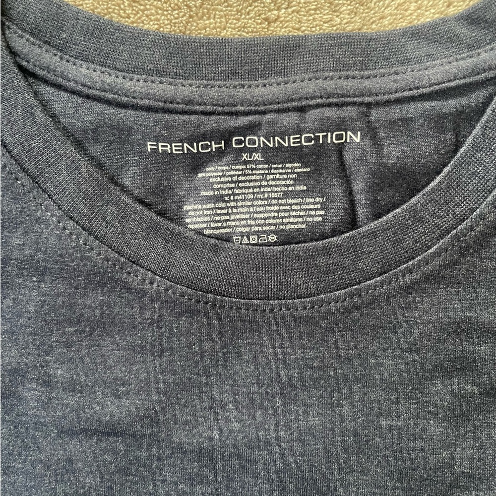 French Connection Dark Blue Graphic Tee - Picture 3 of 3